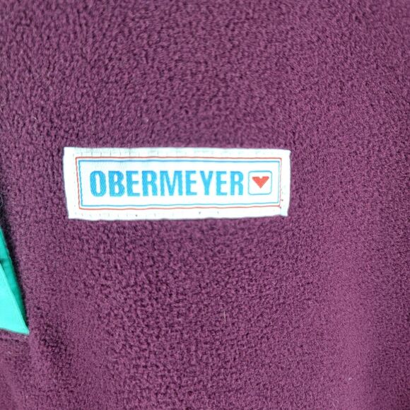 Obermeyer Boulder Fleece Jacket Girls Large Purple Teal Outdoor School Warm - Picture 6 of 16